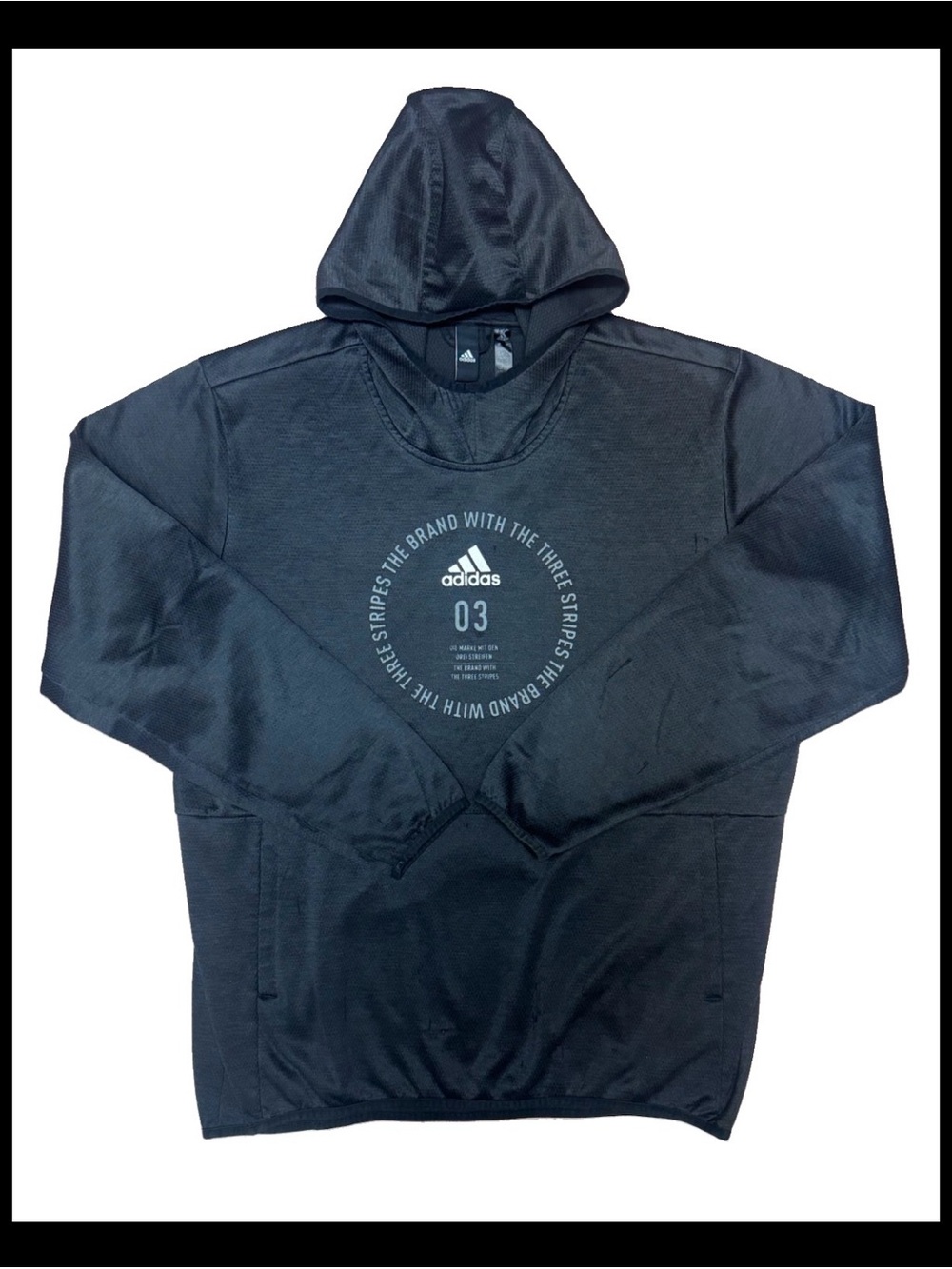 Adidas Black Pullover Hoodie with Center Logo Size XL #1240